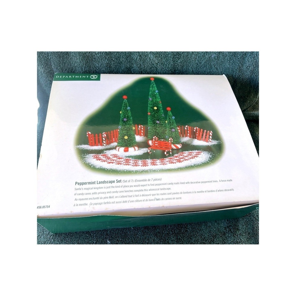 Vtg NIB Dept 56 Accessory "Peppermint‎ Landscape Set Of 7 56.52991 Retired